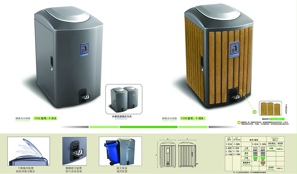 分類(lèi)組合垃圾桶